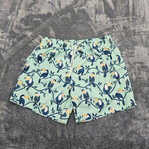 Trunks Surf and Swim Co Swim Trunks Shorts Mens large tropical tucan print beach
